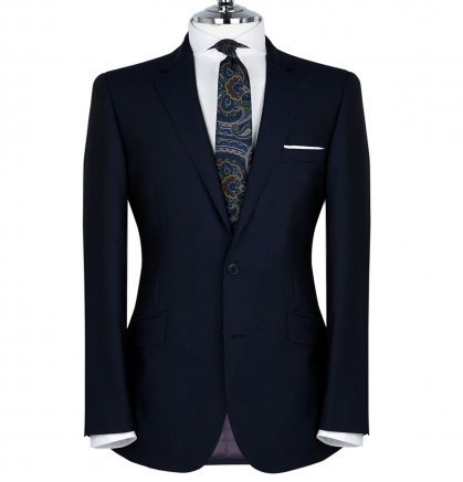 Navy Blue Bespoke Jacket with 2 buttons