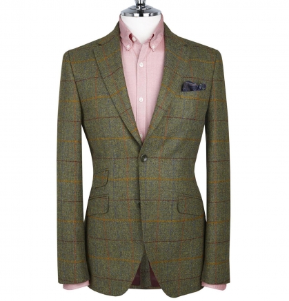 Green With Golden Color Bespoke Jacket