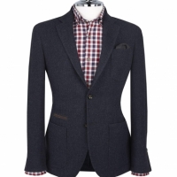 Grey Blue Bespoke Jacket
