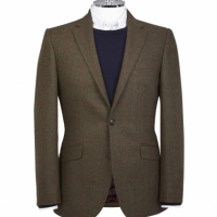 Light Green Bespoke Jacket With 2 Buttons