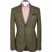 Green With Golden Color Bespoke Jacket