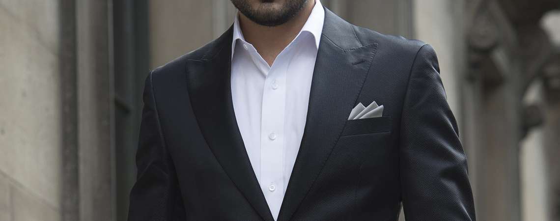 Bespoke Black Suit by Apsley Tailors in Hong Kong