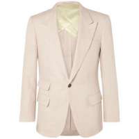Sandy Suit-Fit Linen Suit Jacket