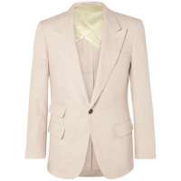 Sandy Suit-Fit Linen Suit Jacket