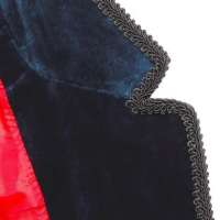 Navy Body-Fit Cotton-Velvet Tuxedo Jacket