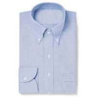 Light Blue Body-fit Cotton Shirt